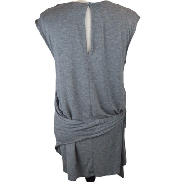 VANESSA VIRGINIA Dayla Jersey Knit Wrap Tie Tunic Tee, Size Small - Gray - Picture 5 of 7